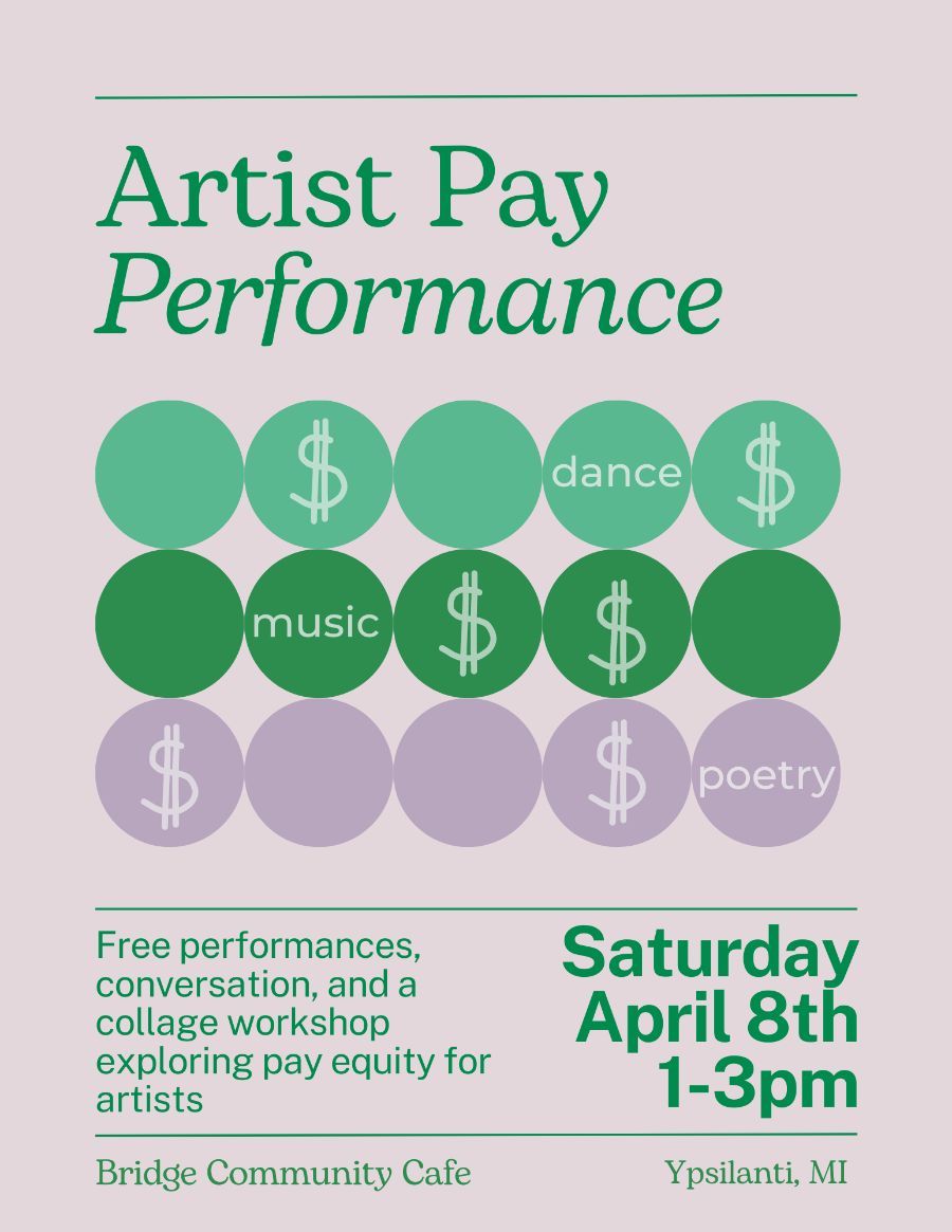Event flyer for the Artist Pay Performance